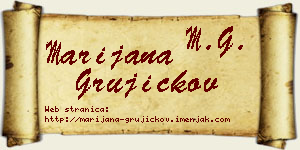 Marijana Grujičkov vizit kartica